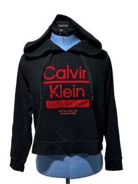 Calvin Klein Black Sweatshirt with Red Accents